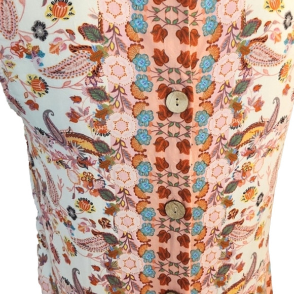 Womens Soiree Bohemian floral tank top size Small. - Picture 7 of 15